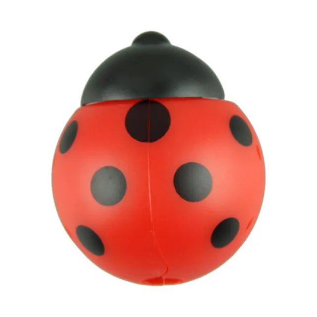 2 Pcs Ladybug Wall Mounted Toothbrush Holder- Easy Lock/Unlock -Black &Red